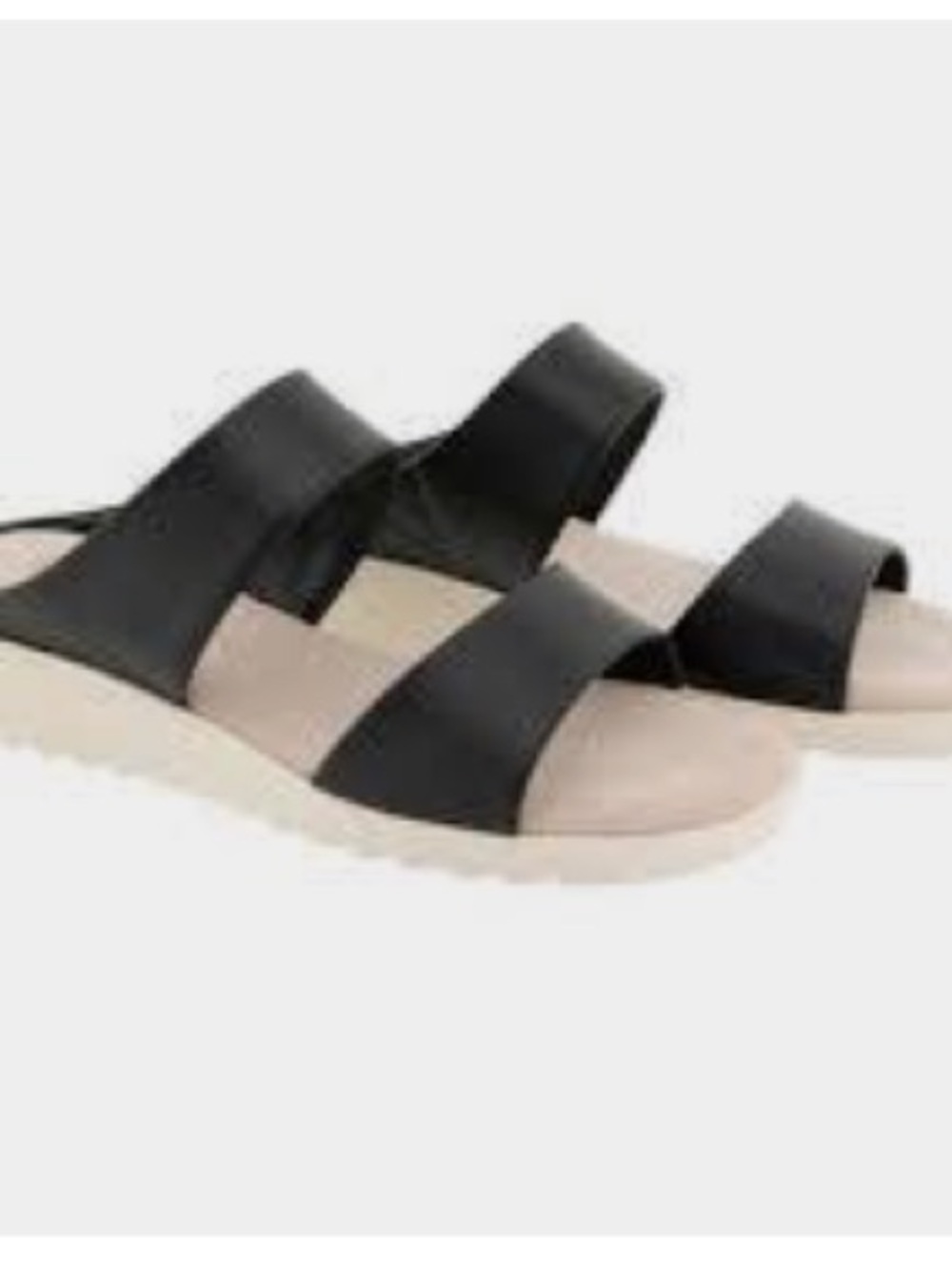 Kensie Black Dual-Strap Slide Sandals